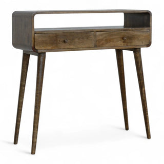 Mid-Century Modern Grey Washed Console Table