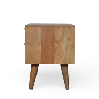 Larrisa Rattan Sideboard Media Unit Cane Drawers Twin Open Slots Natural Rattan