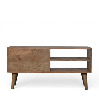 Larrisa Rattan Sideboard Media Unit Cane Drawers Twin Open Slots Natural Rattan