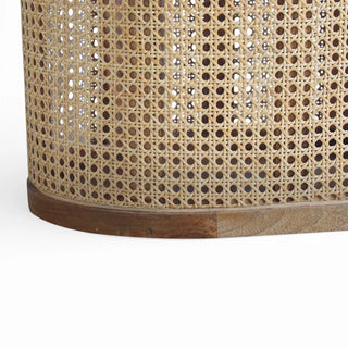 Larissa Rattan Storage Box Lift-Up Lid Cane Cylinder Seat Natural Rattan
