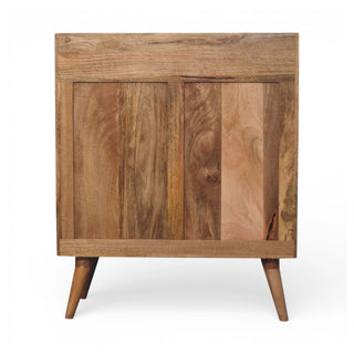 Rattan Wardrobe Cabinet Cane Double Doors T-Bar Handles Natural Rattan