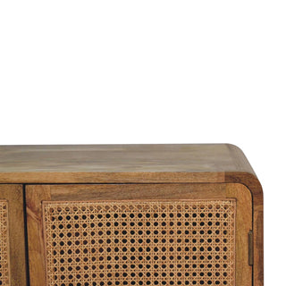 Larrisa Rattan Sideboard Cane Door Fronts Nordic Legs Natural Rattan
