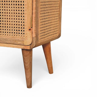 Larrisa Rattan Sideboard Cane Door Fronts Nordic Legs Natural Rattan