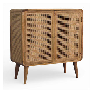 Larrisa Rattan Sideboard Cane Door Fronts Nordic Legs Natural Rattan