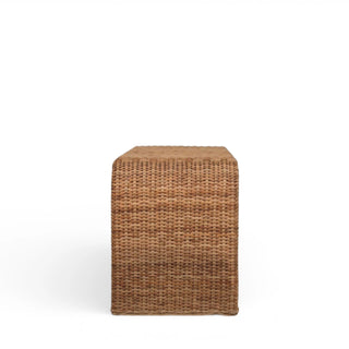Rattan Bench Waterfall Wicker Wrap No Cushion Natural Rattan