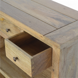 Mid Century Solid Wood Low Bookcase