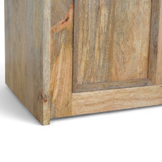 Mid-Century Modern Solid Wood Small Storage Bench