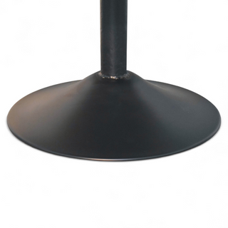 Mid Century Cream Bouclé Swivel Armchair with Black Base