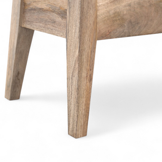 Mid-Century Modern Solid Wood Storage Chest with Lid