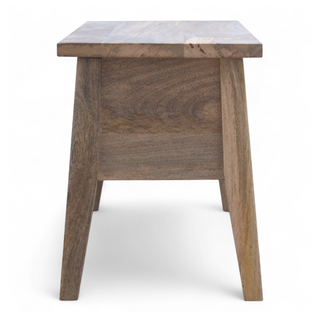 Mid-Century Modern Solid Wood Storage Chest with Lid