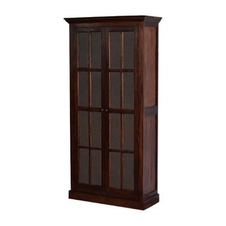 Aldric Display Cabinet Cherry - side angle view
