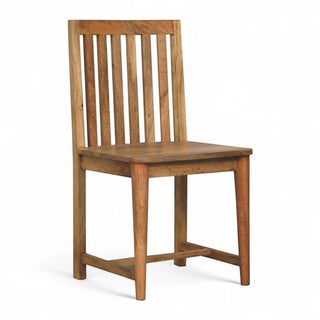 Ariella Dining Chair – Solid Mango Wood – close-up of seat and mango wood frame