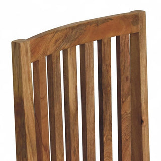 Ariella Dining Chair – Solid Mango Wood – close-up of back panel and mango wood grain