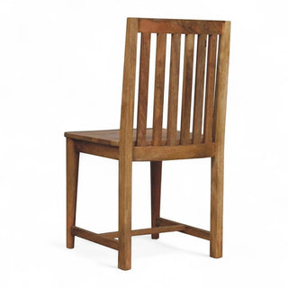 Ariella Dining Chair – Solid Mango Wood – rear view showing back panel and mango wood construction