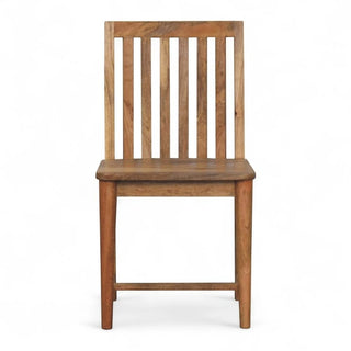 Ariella Dining Chair – Solid Mango Wood – front view on white background