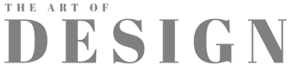 Text 'THE ART OF DESIGN' in a stylized font on a white background