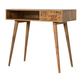 Bastian Writing Desk Mango Wood - side angle view