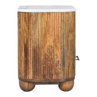 Beaumont Marble Bedside - wood grain close-up