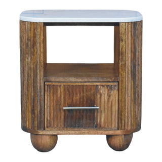Beaumont Marble Bedside - front view
