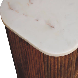 Beaumont Marble Bedside - top surface view