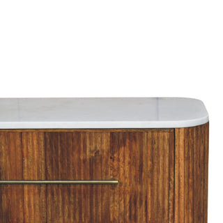Beaumont Marble Chest - all drawers closed front detail
