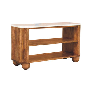 Beaumont Marble Shoe Cabinet - side angle view