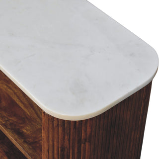 Beaumont Marble Shoe Cabinet - leg detail close-up