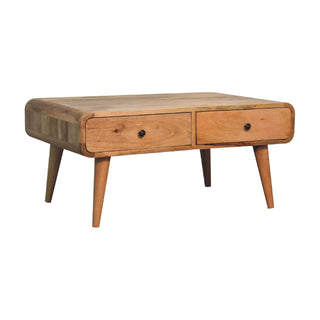 Birk Coffee Table - top surface overhead