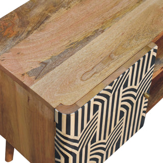 Edessa Bone Inlay Media Unit Art Deco Black White