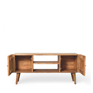 Edessa Bone Inlay Media Unit Art Deco Black White