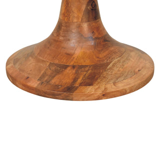 Boucle Teak Accent Stool - lifestyle living room