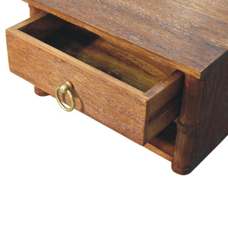 Box Frame Wall Nightstand - wood grain close-up