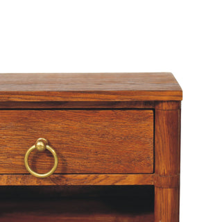 Box Frame Wall Nightstand - drawer open interior detail
