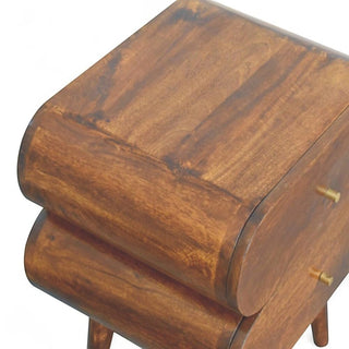 Bubble Chestnut Nightstand Solid Mango Wood - lifestyle bedroom