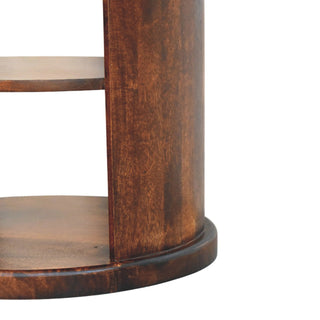 Caden Side Table Open Shelf Solid Mango Wood - dimensions scale