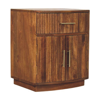 Celeste Bedside Cabinet - fluted door detail close-up