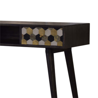 Celeste Writing Desk Mango Wood - side angle view