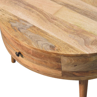Cirro Round Coffee Table - top surface overhead