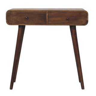 Classic Grey Rounded Console Table - front view