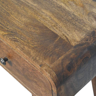 Classic Grey Rounded Console Table - leg detail close-up