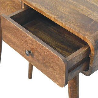 Classic Grey Rounded Console Table - lifestyle hallway setting
