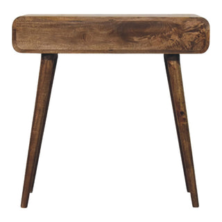 Classic Grey Rounded Console Table - product white background