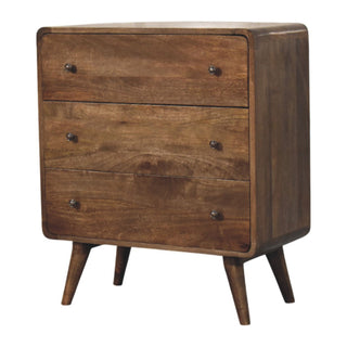 Curve Edge 3 Drawer Chest - side angle view