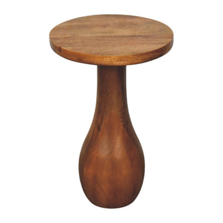 Curved Base Side Table - side angle view