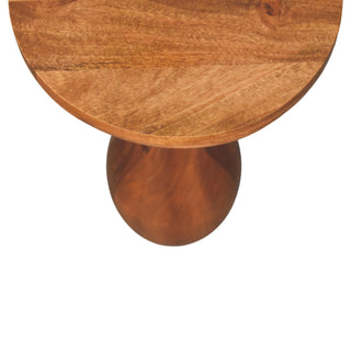 Curved Base Side Table - top surface overhead flat lay
