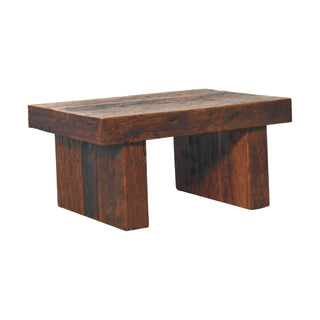 Ember Reclaimed Wood Coffee Table - top surface overhead flat lay