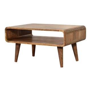 Finn Compact Media Unit Natural Oak - side angle view
