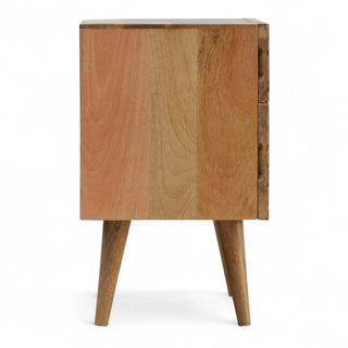 French Style Solid Wood Nightstand Lille 2-Drawer - dimensions scale