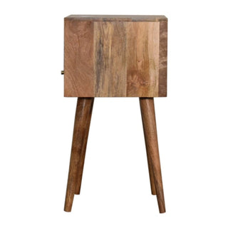 Hand-Painted Solid Wood Nightstand Mini Navy Blue - drawer open detail