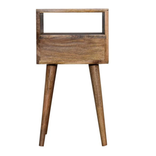 Hand-Painted Solid Wood Nightstand Mini Navy Blue - top surface view